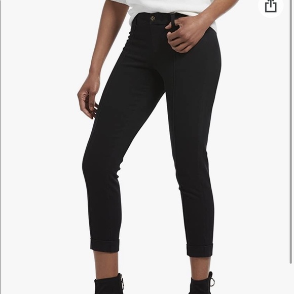 HUE Pants - Hue Cuffed Chino Skimmer Black